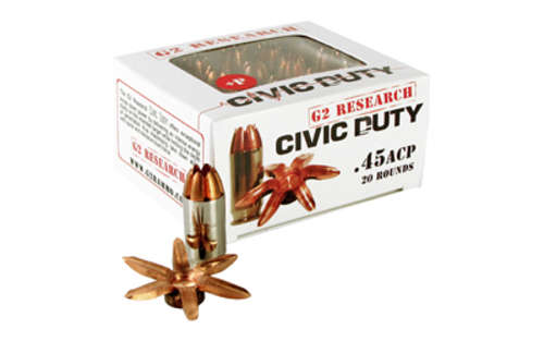 Ammunition G2 Research Civic Duty 45ACP G2R CIVIC DUTY 45ACP 164GR 20/500